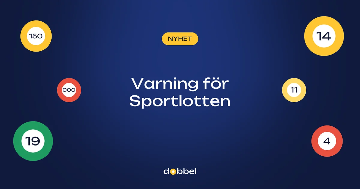 Sportlotteriet får varning och 150 000 kronor i sanktionsavgift